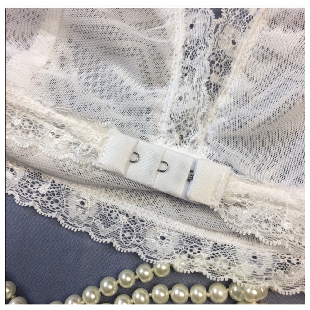 RESTOCKED GET BY WITH A LITTLE HELP BRALETTE-WHITE - Picture 3 of 5